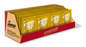 Exhibidor de sobremesas Hydro Tech amarillas para bebida hidratante energética